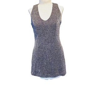 Andrea‎ Polizzi for Rex Lester mini dress size 12 metallic silver